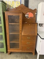 WOODEN CABINET WITH DESK