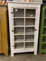 GLASS FRONT  WOODEN CUPBOARD