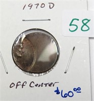1970-D One Cent Mint Error