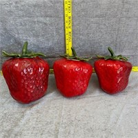 Three-piece strawberry canister set