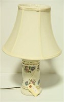 Floral decorated boudoir lamp 15”