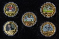 24K Gold-plated David Beckham Coins 5pc w/ COA