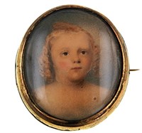 Victorian Mourning brooch -Young Bow 1863