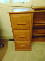 3 DRAWER WOODEN FILE CABINET