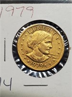 1979 Gold Plated Susan B.  Anthony Dollar
