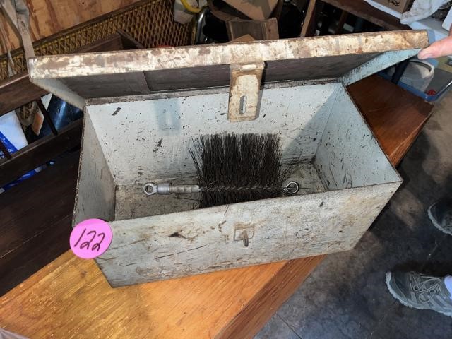 Metal Tool Box w/Chimney Brush