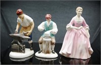 Three Royal Doulton Williamsburg figures