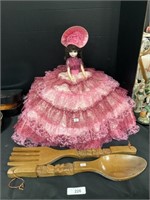 Oversized Wooden Fork/Spoon, Large Dress Standing