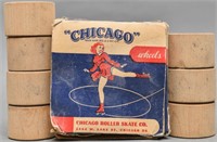 1930s Chicago Roller Skate Co Replacement Wheels