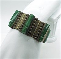 Green Onyx Sterling Bracelet