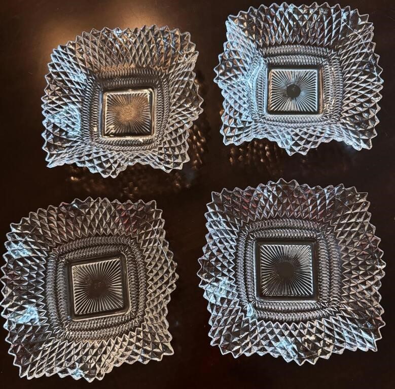 Indiana Glass Diamond Point Dishes