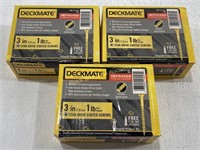 (3) Boxes DeckMate 3" Star Drive Coated Screws