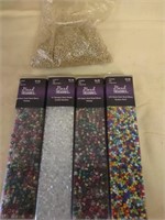 Large Viles of Glass Seed Beads