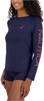 Nautica Women's SM Swimwear Long Sleee Rashguard