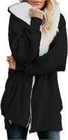 (2XL - black) Yanekop Women Oversized Sherpa