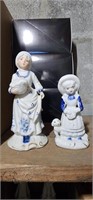 Set of 2 Vintage Porcelain Figures