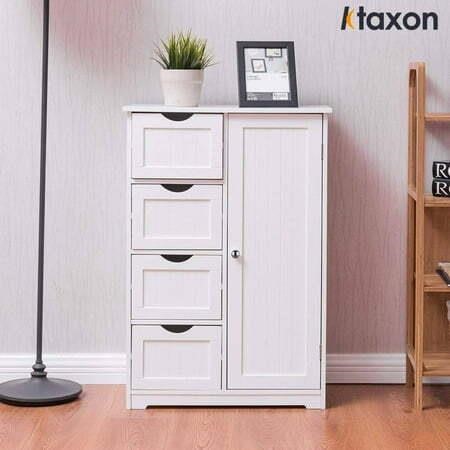 Ktaxon Wooden Bathroom Floor Cabinet  White.