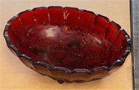 Vintage Red Bowl missing paint