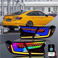 UQZ RGB Tail Lights for Honda Accord 2018-2022, LE