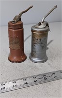 Lot of 2 Oil Cans Eagle Golden Rod