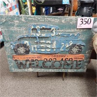 PICK-UP TRUCK WELCOME SIGN 28 X 20