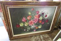 Large Signed Floral Painting
