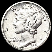 1931-D Mercury Dime CHOICE AU