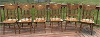 6 Newer matching Oak chairs