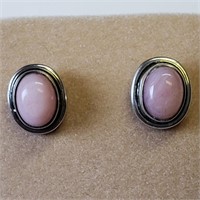 S/Sil Rose Quartz Earrings