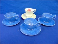 (3) Chameleon Ware Cups & Saucers & Paragon ,