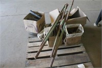 ASSORTED IMPLEMENT PARTS AND CORN HEAD SHAFTS