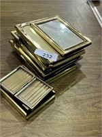 Assorted Brass Tone Picture Frames