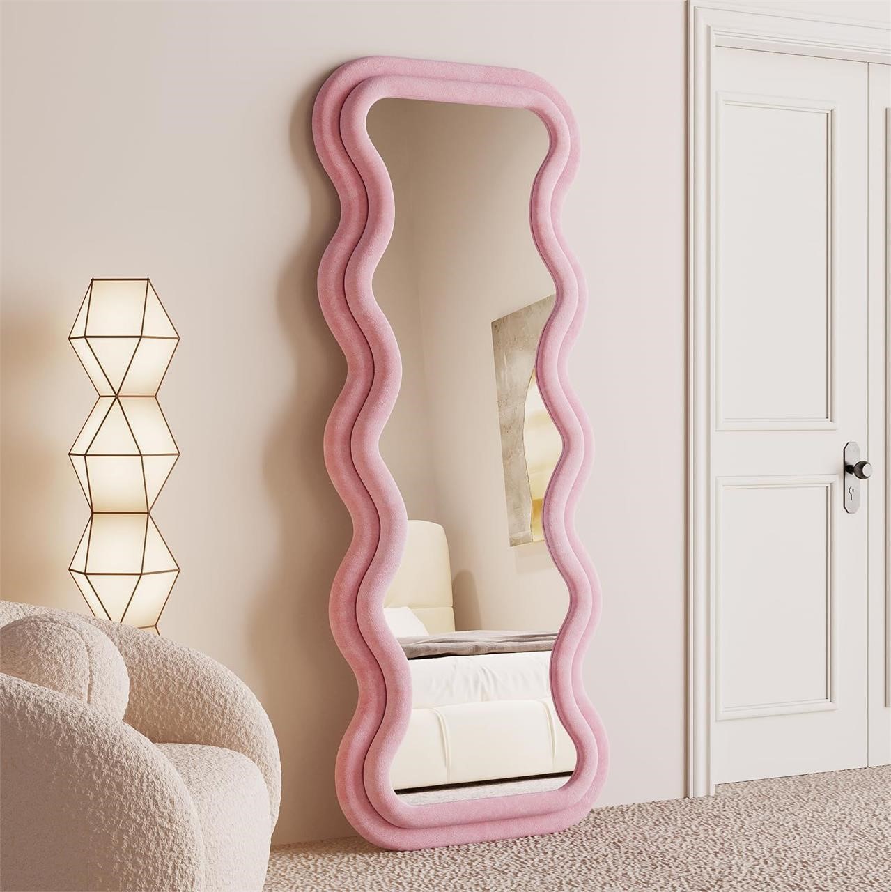 WillingHeart Flannel Wavy Full Length Mirror 63x24