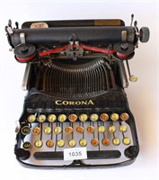Vintage Corona typewriter complete with case,