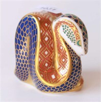 Royal Crown Derby snake form paperweight,