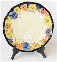 Royal Doulton pansy plate, 12 sided