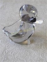 vannes french art glass crystal duck figurine papr