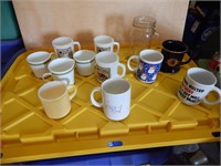 Assorted coffee cups