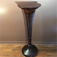 MAHOGANY PEDESTAL SPIRAL COLUMN