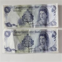 1974 CAYMEN ISLAND $1 "RARE"