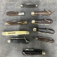 (J) Lot Of 10 Pocket Knifes: Old Timer & Coken