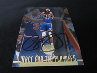 Patrick Ewing NY signed basketball card COA