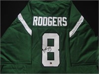 AARON RODGERS SIGNED JERSEY COA JETS
