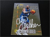 Chris Webber signed basketball card COA