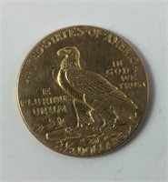 1927 Gold $2-1/2 Indian Head Quarter Eagle Gold