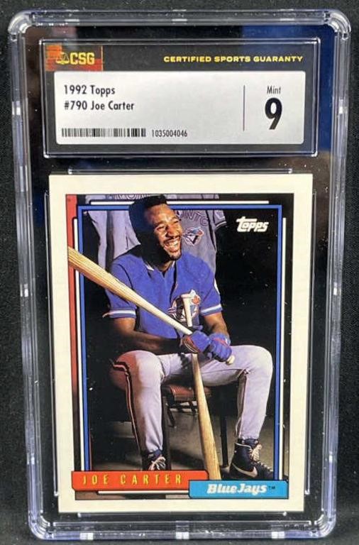 1992 Topps Joe Carter #790 CGC 9 MINT