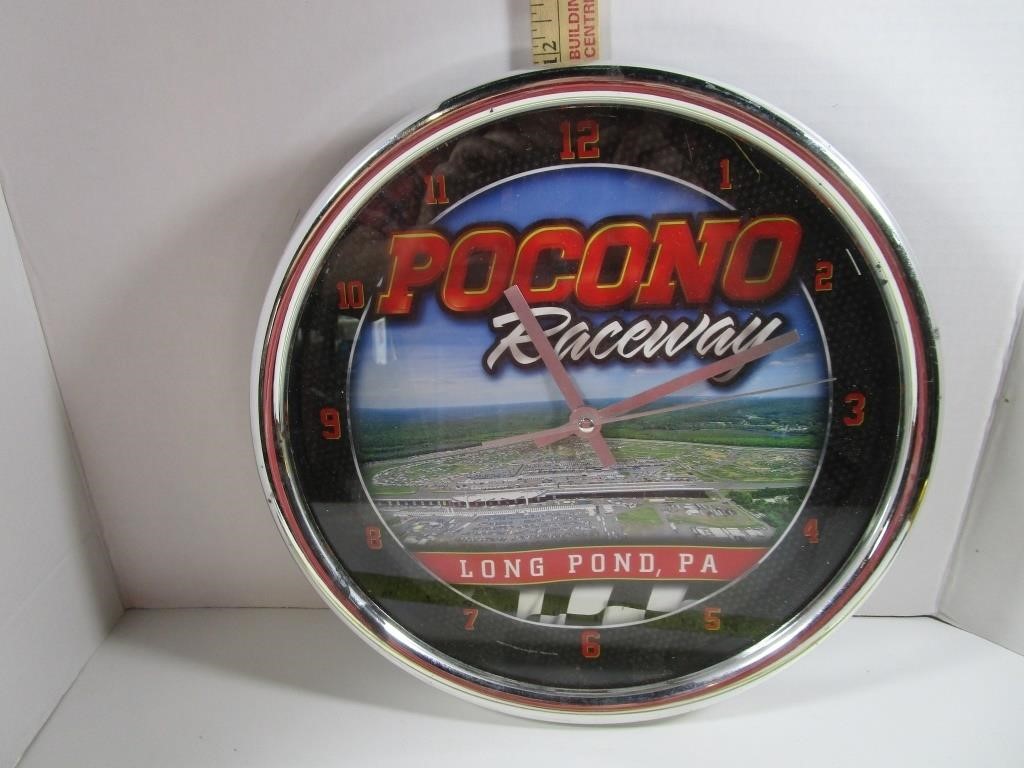 12" POCONO RACEWAY CLOCK
