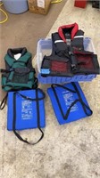 Stearns XL, Cabelas Lg life jackets, Stearns boat