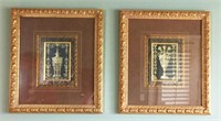 Prints of Classical Urns in Ornate Gilded