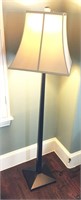 Floor Lamp with Tapered Wood Body